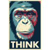 Affiche pop art Monkey Thinking