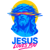 Jesus Loves You Neon Portrait