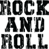 Rock'n'Roll-Distressed, fettes Typografie-Design