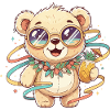 Sun bear with summer look