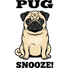 Pug Dog Mops Snooze Hundebegleiter