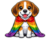 Beagle Pride Dog Rainbow Cloak LGBTQ