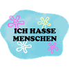 Ich hasse Menschen | Sarkastisches Retro Meme