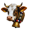 Cow Polygon Bell Flower Wreath