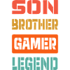 Gamer Legend Brotherhood Typography