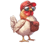 Sunglasses Chicken Road Trip | Talahon, Cap