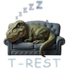 T-Rest Dino on Sofa