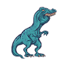 Blauer Dino mit Kick | Stefan