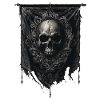 Gothic Banner - Skull with Embellishments