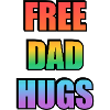 Free Dad Hugs Rainbow LGBT Pride