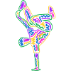 Breakdancing Breakdancer Bunt Jungen Breakdance