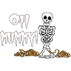 Oh Mummy! Funny Halloween Skeleton