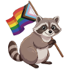 LGBTQ-Pride-Monat – Lustiger Pride-Waschbär