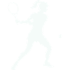 Tennis silhouette in swing