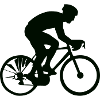 Cyclist silhouette in sprint