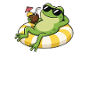 Mental On Vacation Frog Funny Summer