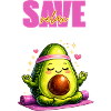 Avocado in yoga flow on mat