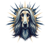 Borzoi Portrait mit Sonnenstrahlen