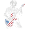 Martin Van Buren Playing Guitar