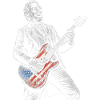 Millard Fillmore American Flag Guitar