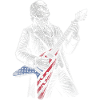 John Quincy Adams, flag guitarist
