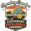 Legendary Grandpa Pickleball Badge