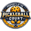 Pickleball Court Emblem Logo
