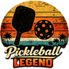 Pickleball Legende Retro Sunset