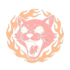Flame Cat Pink Fire Head