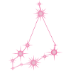 Steinbockstern Sternbild Tierkreis Pastellrosa