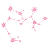 Sagittarius Star Constellation Zodiac Pastel Pink