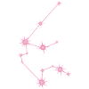 Wassermann-Stern Sternbild Sternzeichen Pastellrosa