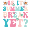 Summer Break Retro Floral Lettering