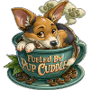 Pup Cuddle in Coffee Cup