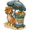 Treats Over Tides Beach Dog Design