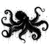 Motif de projections d’aquarelle pieuvre