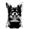 Chihuahua isst Ramen