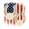 Patriotic Horseshoe Blossoms