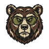 Cool Grizzly Bear with Sunglasses Design