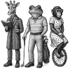 Trio of Anthropomorphic Friends
