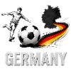Germany Kick Football Flag Art