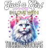 Fille-chat angora turque