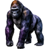 Gorilla Polygon – Farbige Geometrie