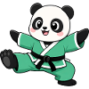 Panda Karate Tritt Kampfsport Kampfkunst