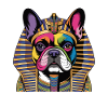 Pharaoh Dog Rainbow Portrait