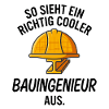 Cooler Bauingenieur Bauhelm Stahlträger Spruch