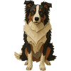 Layered Paper Collie