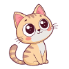 Curious pastel kitten