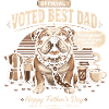 Best Dog Dad Voted - Father's Day