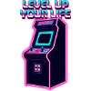 Level Up Your Life Neon Arcade